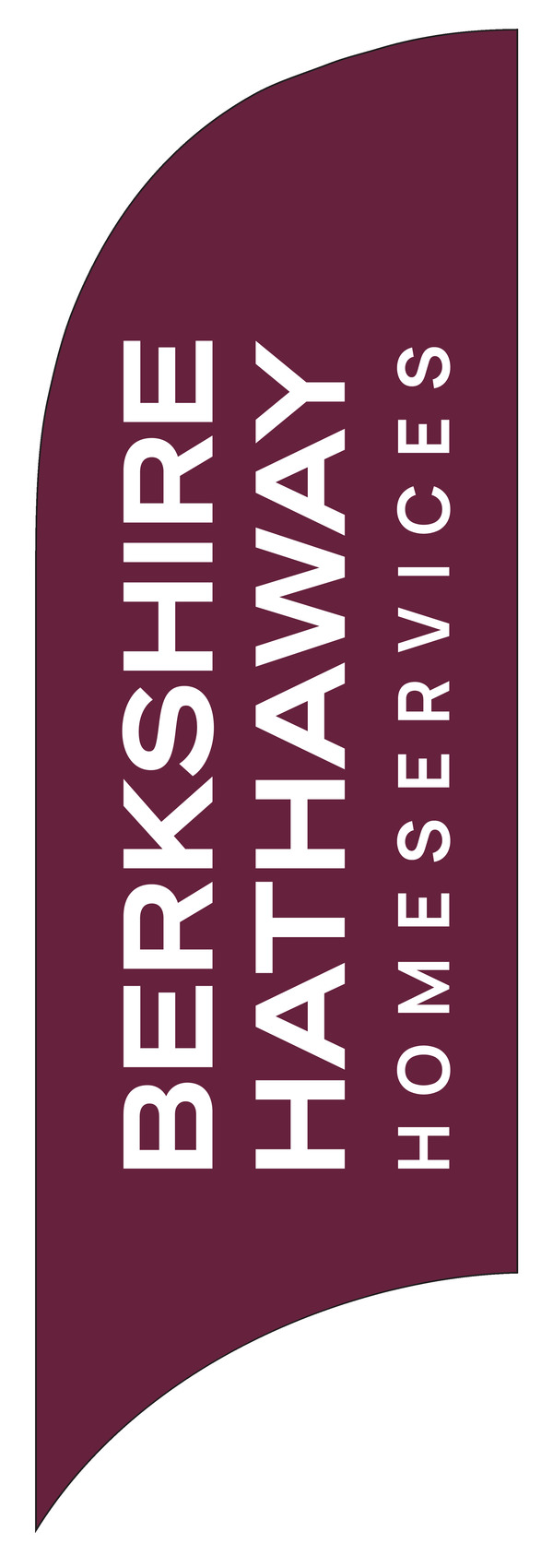 Berkshire Hathaway Home Services Feather Flag only, 7-foot - White Copy